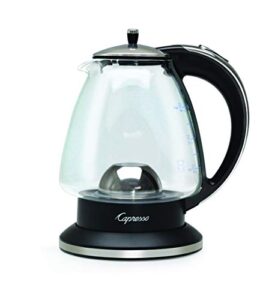 capresso 240.03 water kettle, 48 oz, polished chrome and black