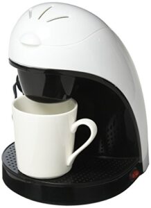 brentwood ts-112w coffee maker with ceramic mug, single serve, white
