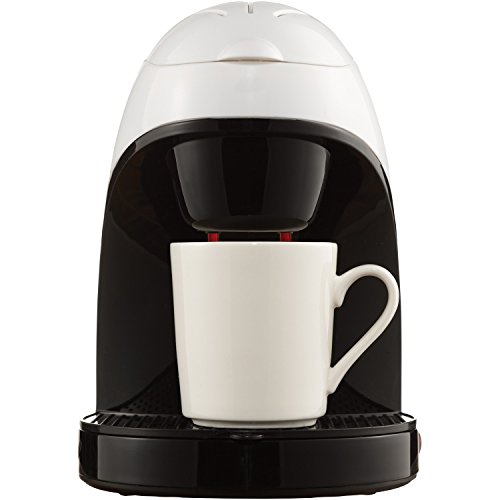 Brentwood TS-112W Coffee Maker with Ceramic Mug, Single Serve, White