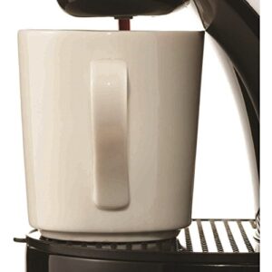 Brentwood TS-112W Coffee Maker with Ceramic Mug, Single Serve, White