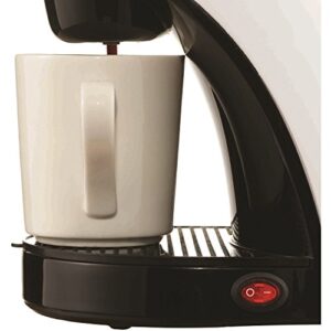 Brentwood TS-112W Coffee Maker with Ceramic Mug, Single Serve, White