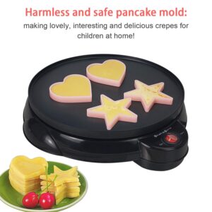 Health and Home Electric Crepe Maker - 10"Crepe Pan,Crepe Griddle, Non-stick Pancake Maker - Easy Clean & Includes Wooden Spatula, Batter Spreader