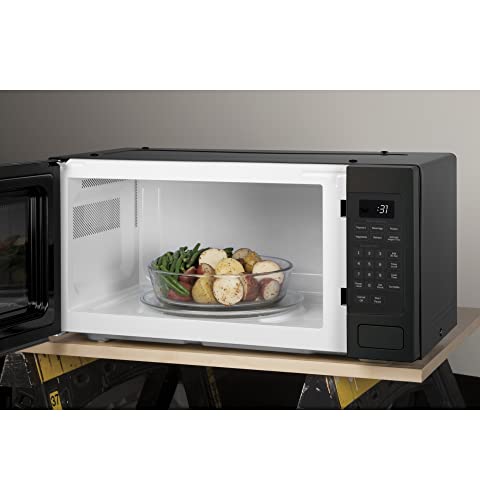 GE PEM31DFWW Profile 1.1 Cu. Ft. White Countertop Microwave