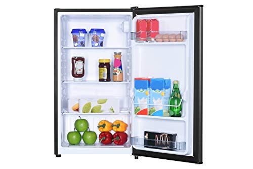 Danby DAR032B1SLM 3.2 Cu.Ft. Mini Fridge In Stainless Look - Free-Standing All Fridge For Bedroom, Living Room, Kitchen, Dorm