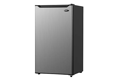 Danby DAR032B1SLM 3.2 Cu.Ft. Mini Fridge In Stainless Look - Free-Standing All Fridge For Bedroom, Living Room, Kitchen, Dorm