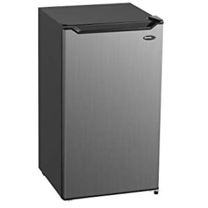 Danby DAR032B1SLM 3.2 Cu.Ft. Mini Fridge In Stainless Look - Free-Standing All Fridge For Bedroom, Living Room, Kitchen, Dorm