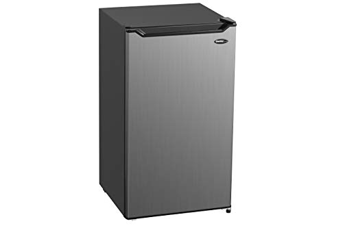 Danby DAR032B1SLM 3.2 Cu.Ft. Mini Fridge In Stainless Look - Free-Standing All Fridge For Bedroom, Living Room, Kitchen, Dorm