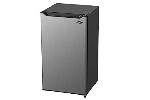 Danby DAR032B1SLM 3.2 Cu.Ft. Mini Fridge In Stainless Look - Free-Standing All Fridge For Bedroom, Living Room, Kitchen, Dorm