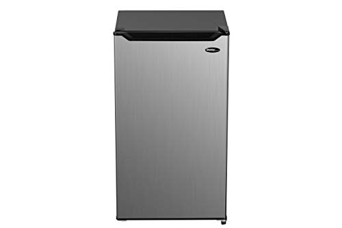 Danby DAR032B1SLM 3.2 Cu.Ft. Mini Fridge In Stainless Look - Free-Standing All Fridge For Bedroom, Living Room, Kitchen, Dorm