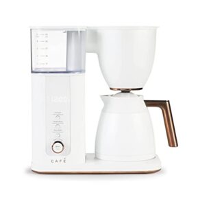 café specialty drip coffee maker | 10-cup insulated thermal carafe | wifi enabled voice-to-brew technology | smart home kitchen essientials | sca certified, barista-quality brew | matte white (renewed)