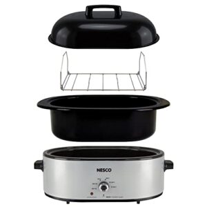 Nesco MWR18-47 Electric Roaster, standard, Silver