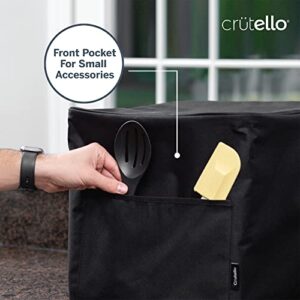 Crutello Air Fryer Cover with Storage Pockets for 10 Quart Fryer - Small Appliance Dust Covers - Black