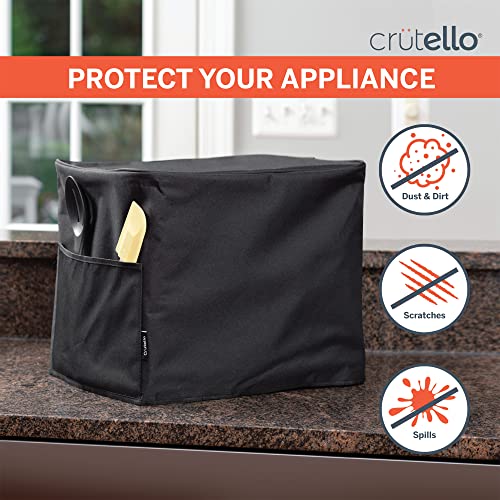 Crutello Air Fryer Cover with Storage Pockets for 10 Quart Fryer - Small Appliance Dust Covers - Black