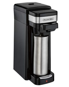 proctor silex single serve coffee maker, compatible with k-cup pods or grounds, fits a travel mug (49969), 14 ounces