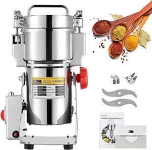cgoldenwall 300g high-speed electric grain grinder mill stainless steel for commercial spice grinder pulverizer for dried cereals grains spices herbs 110v gift for mom/wife