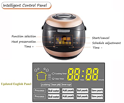 Fully Automatic Pearl Pot Pearl Tapioca Cooker Pearl Maker 5L for Boba Tea & Bubble Tea & Milk Tea Touchscreen 110V