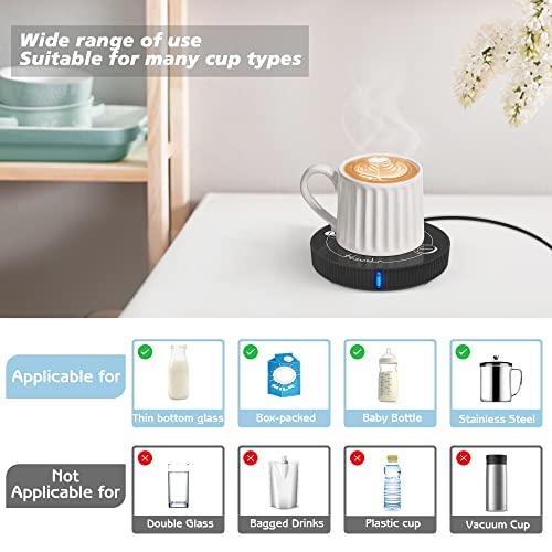 Coffee Mug Warmer, Mug Warmer for Desk with Gravity Switch Suitable for Home and Office Use, Cup Warmer for Coffee, Milk and Tea, Gift, Candle Warmer