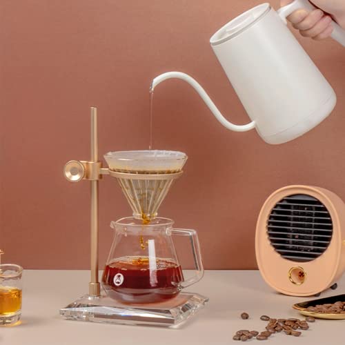 TIMEMORE Glass Coffee Dripper with Paper Filter Included, Pour Over Coffee Dripper with Base Stand, Pour Over Cone Coffee Maker, 1-2 Cups