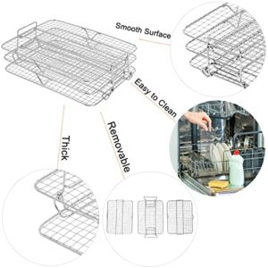 Air Fryer Rack Compatible with Ninja Foodi Grill XL Air Fryer FG551 IG601 IG651 Air Fryer Indoor Grill， Come with Basting Brush, Spatula and Kitchen Tongs