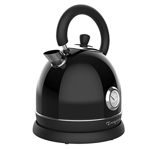 Frigidaire Retro Electric Water Kettle Stainless Steel 1.8l, Fast Boiling, Bpa-free, Black