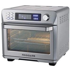 frigidaire eafo111-ss air fryer oven, digital, 26 quart 10-in-1 countertop toaster oven & air fryer combo - grill, rotisserie, dehydrator, pizza oven, & more, stainless steel