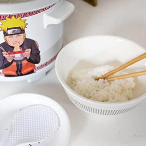 Naruto Shippuden Ichiraku Ramen Automatic Rice Cooker & Warmer | Food Steamer for White and Brown Rice, Quinoa | Anime Manga Gifts and Collectibles | Holds 24 Ounces