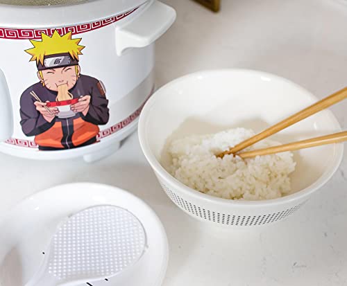 Naruto Shippuden Ichiraku Ramen Automatic Rice Cooker & Warmer | Food Steamer for White and Brown Rice, Quinoa | Anime Manga Gifts and Collectibles | Holds 24 Ounces