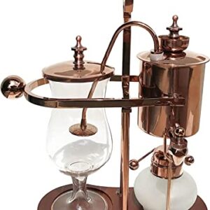 Nispira Vintage Belgian Belgium Luxury Royal Family Balance Syphon Siphon Coffee Maker Copper Color, 1 set