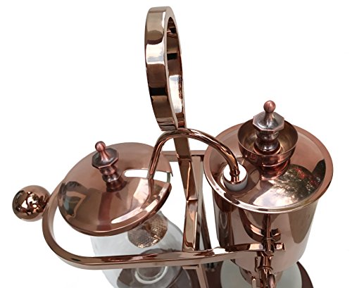 Nispira Vintage Belgian Belgium Luxury Royal Family Balance Syphon Siphon Coffee Maker Copper Color, 1 set