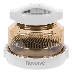 nuwave (renewed) oven pro plus countertop convection oven with triple combo cooking power, 100°f-350°f temp control in 1° increments, white