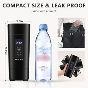 Portable Kettle with Temperature Control Travel Kettle 15oz Travel Kettle with Pouch Portable Electric Kettle Boil-Dry Protection Portabel Water Bolier Keep Warm Travel Electric Kettle For Tea Coffee