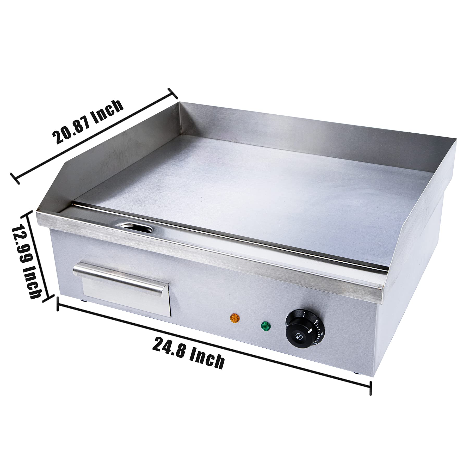 TBVECHI Teppanyaki, Electric Griddle Cooktop Countertop Commercial Flat Top Grill Griddles BBQ Plate Grill Thermostatic Control