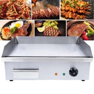 TBVECHI Teppanyaki, Electric Griddle Cooktop Countertop Commercial Flat Top Grill Griddles BBQ Plate Grill Thermostatic Control