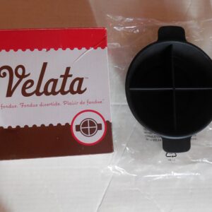 Velata Fondue Sampling Dish Square (Black)