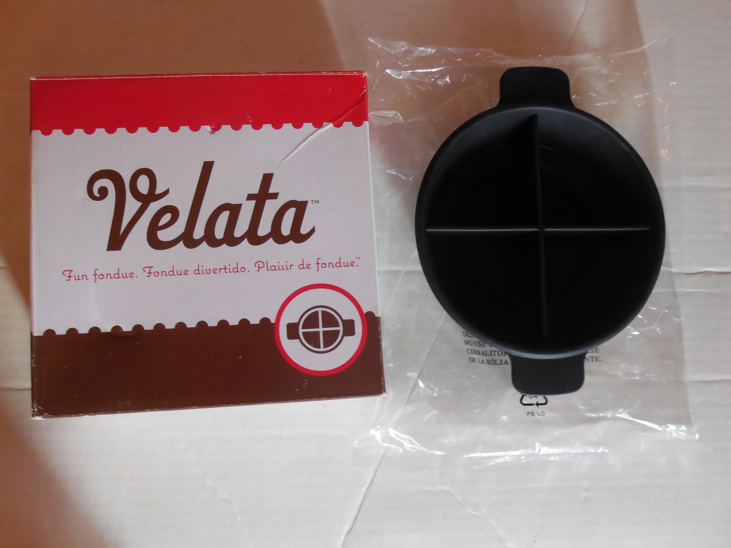 Velata Fondue Sampling Dish Square (Black)