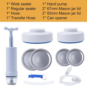 Jar Vacuum Sealer and Accessory Hose Kit Compatible with Foodsaver Vacuum Sealer, Vacuum Sealer for Jars Attachment Vacuum Sealer for Wide Mouth & Regular Mouth Jars