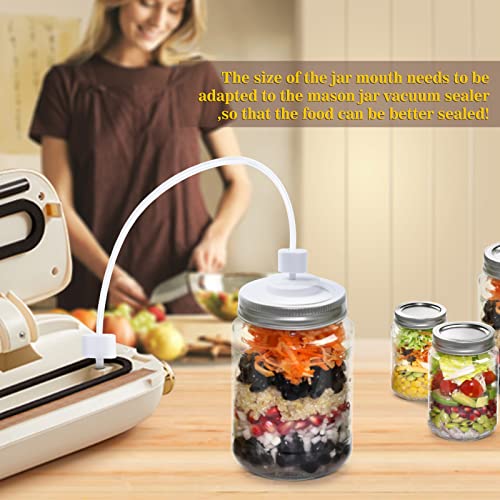 Jar Vacuum Sealer and Accessory Hose Kit Compatible with Foodsaver Vacuum Sealer, Vacuum Sealer for Jars Attachment Vacuum Sealer for Wide Mouth & Regular Mouth Jars