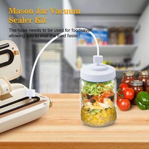 Jar Vacuum Sealer and Accessory Hose Kit Compatible with Foodsaver Vacuum Sealer, Vacuum Sealer for Jars Attachment Vacuum Sealer for Wide Mouth & Regular Mouth Jars