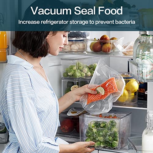 Vacuum Sealer Bags, SEATAO 2 Pack 1 Roll 11" x 20' and 1 Roll 8" x 20' vacuum seal bags for food, Environmentally Friendly Degradable Material, Double Side Air Channel, Mircowave & Freezer, Sous Vide cooking