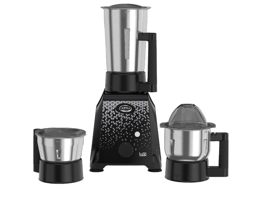 Ultra Topp 3-Jar Mixer Grinder 750-Watts 110V, Black