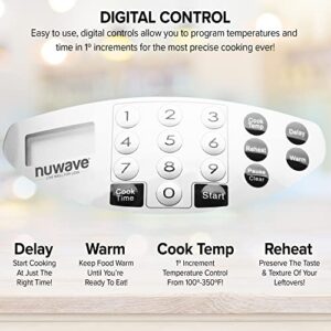 Nuwave (Renewed) Oven Pro Plus Countertop Convection Oven with Triple Combo Cooking Power, 100°F-350°F Temp Control in 1° Increments, Cinnamon