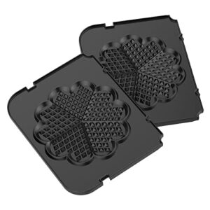 waffle plates for cuisinart griddler gr-4np1 5-in-1,cuisinart waffle plates for griddler, cuisinart griddler waffle plates, nonstick coating baking waffle plates,2 pcs