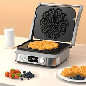 Waffle Plates for Cuisinart Griddler GR-4NP1 5-in-1,Cuisinart Waffle Plates for Griddler, Cuisinart Griddler Waffle Plates, Nonstick coating baking waffle plates,2 pcs