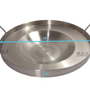 16" Inch Comal Stainless Steel Concave Frying Gas Stove Outdoors Heavy Duty Acero