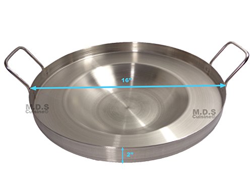 16" Inch Comal Stainless Steel Concave Frying Gas Stove Outdoors Heavy Duty Acero