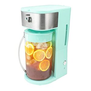 lavo home iced tea & iced coffee maker brewer with strength selector, loose tea filter and 64 oz capacity pitcher (blue) - perfect for custom fruit tea
