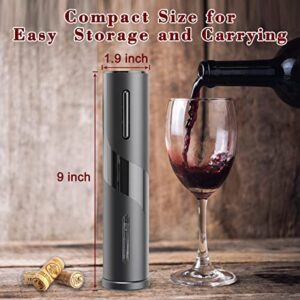 Rechargeable Electric Wine Bottle Openers Electric Wine Opener, Wine Gift Automatic Wine Opener with Foil Cutter, Black…