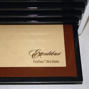 Set of 3 - 14 x 14 Inches - Excalibur ParaFlexx Ultra Silicone Re-usable Non-stick Dehydrator Sheets