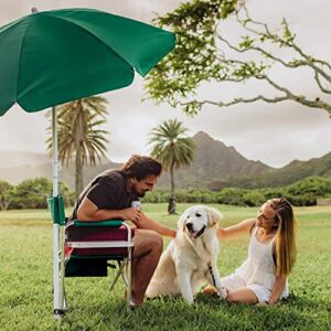 ONIVA - a Picnic Time brand - Sports Chair with Side Table, Beach Chair, Camp Chair for Adults, (Hunter Green)