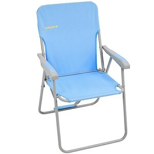#WEJOY Folding High Back Beach Lawn Chair, Portable Lightweight Outdoor Compact Chairs with Hard Arms Shoulder Strap Pocket for Adults Outside Patio Camping Festival Sand,300 lbs, Heavy Duty Chair